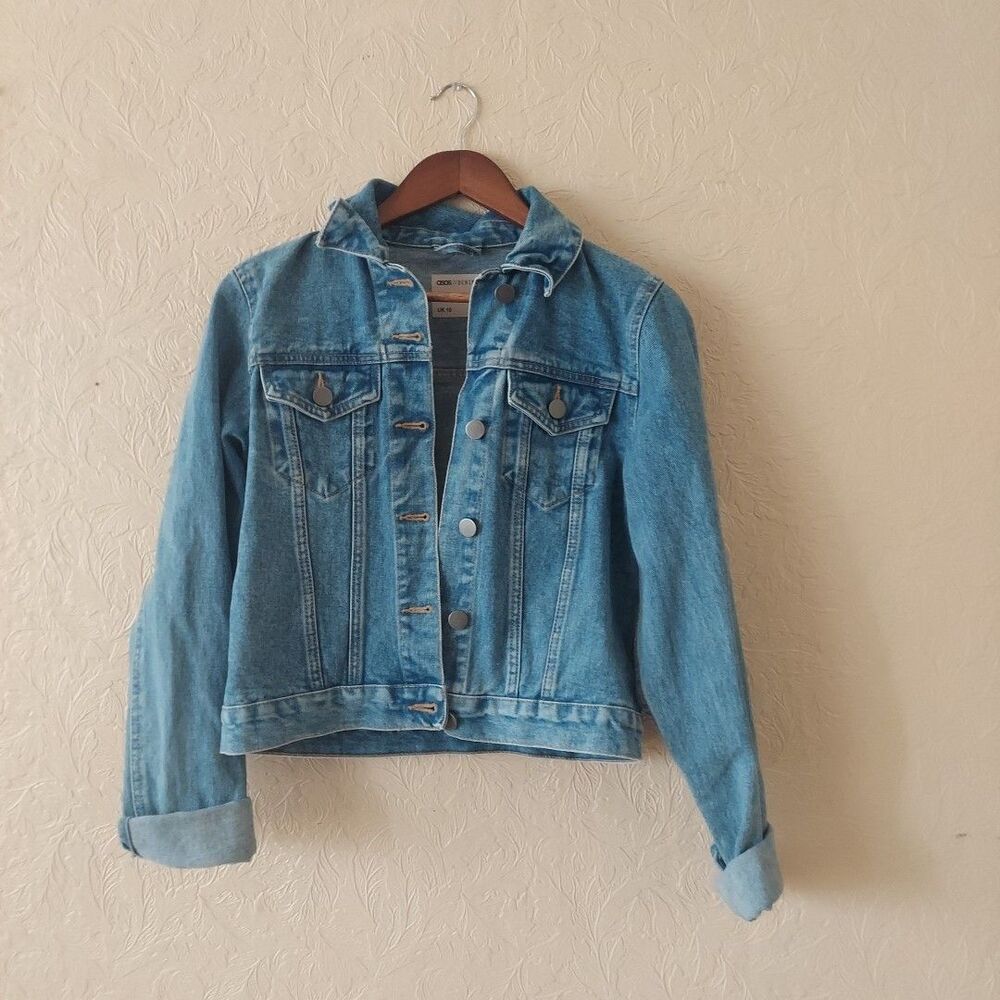 Asos Jean Jacket Medium Wash Denim Sz US 6